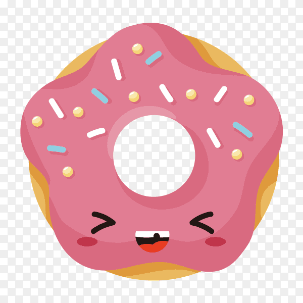 Sweet dount on transparent background PNG