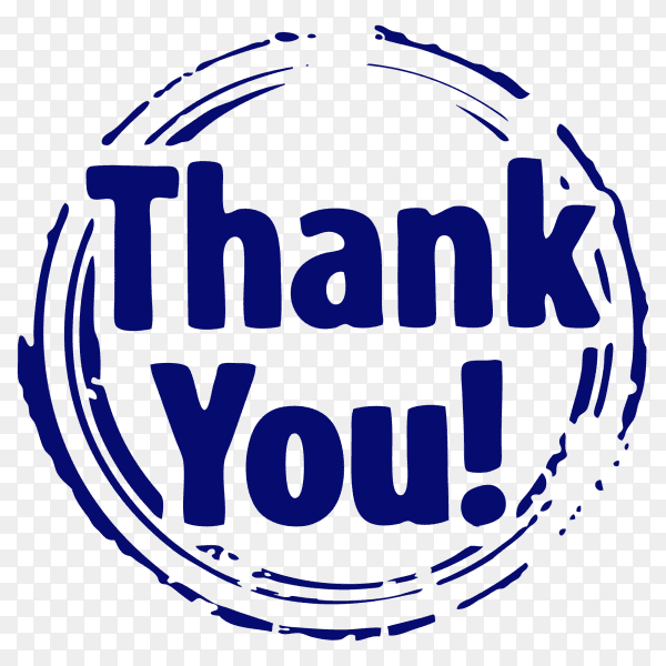 Thank you Stamp on transparent background PNG