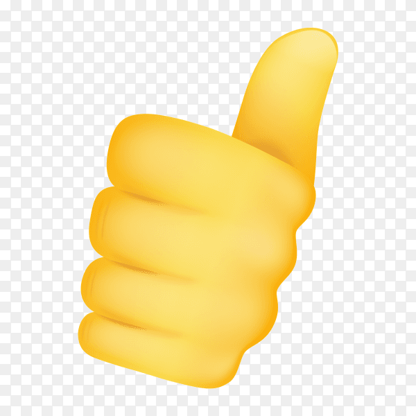 Thumbs up gestures emoji vector PNG