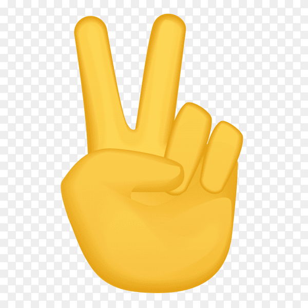 Victory hand gestures emoji Clipart PNG