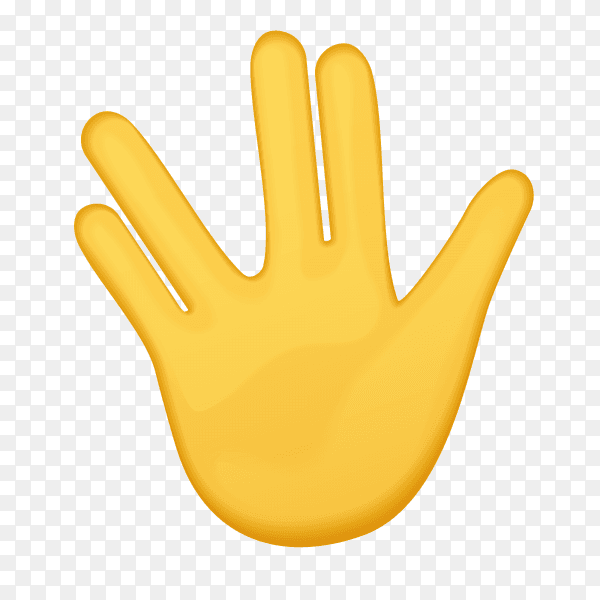 Vulcan salute gesture emoji vector PNG