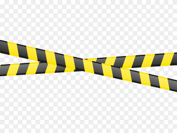 Warning yellow and black seamless tapes Premium Vector PNG
