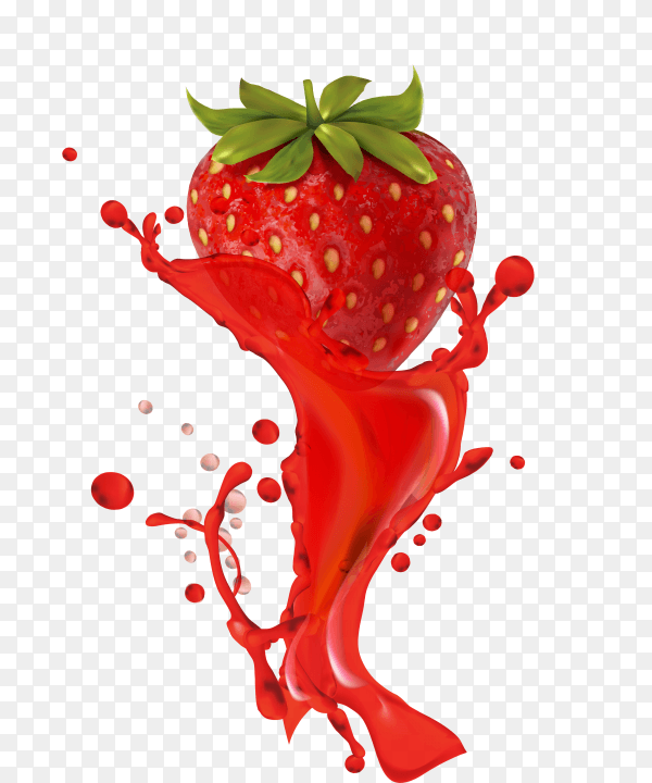 Watercolor Strawberry Clipart PNG