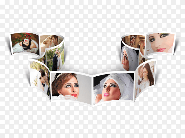 Wedding photo on transparent background PNG
