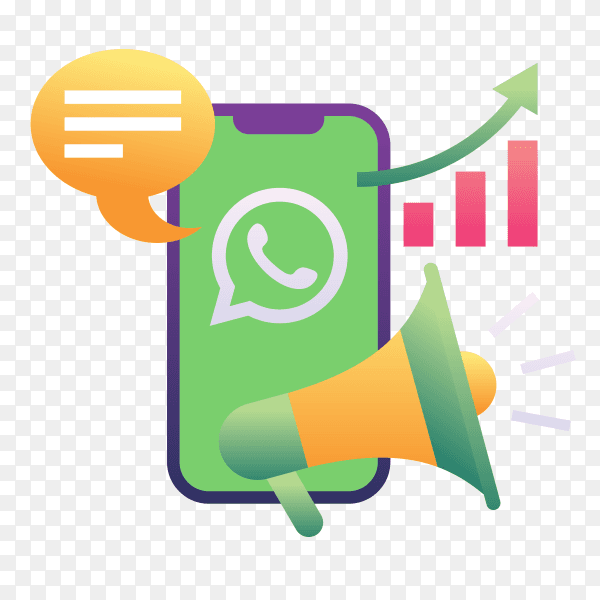 WhatsApp Marketing on transparent PNG