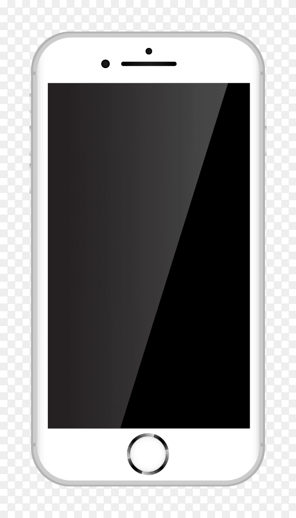 White iphone mobile Premium vector PNG