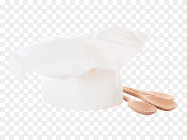 Wooden spoons and cook hat on transparent background PNG