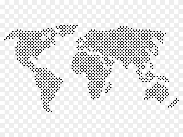 World map 3D model vectro PNG