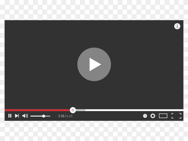 Youtube player video Preumim vector PNG