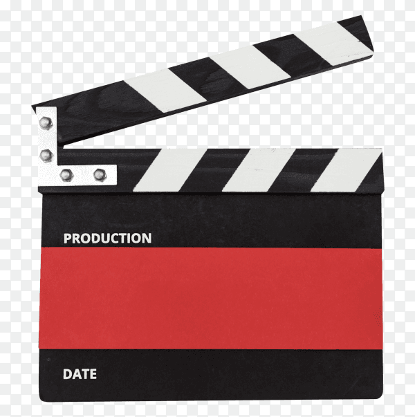 Clapperboard on transparent PNG