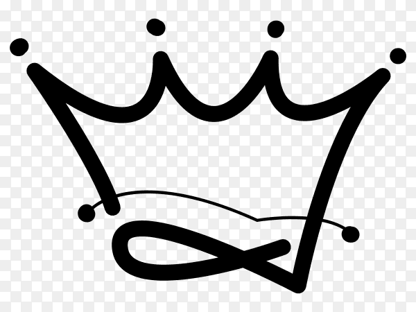 crown concept logo design vector PNG