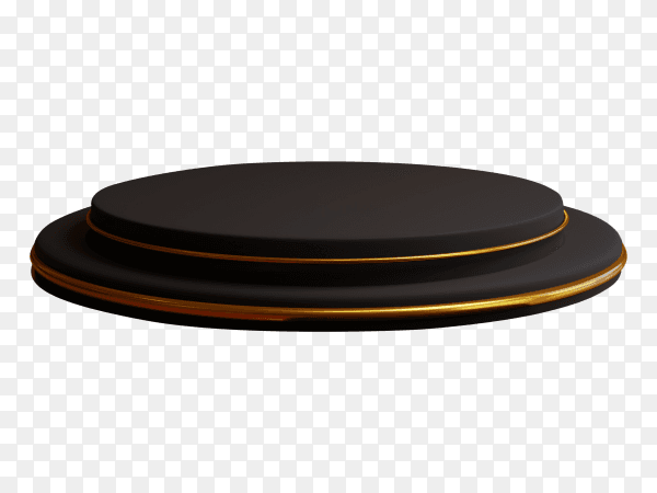 3D black podium Premium vector PNG