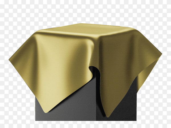 3D rendering golden pedestal on transparent background PNG