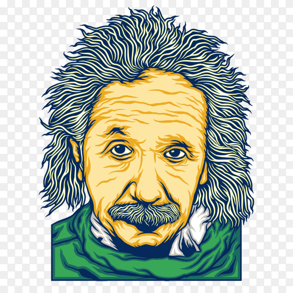 Albert einstein Premium Vector PNG