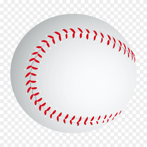 Baseball ball illustration on transparent background PNG