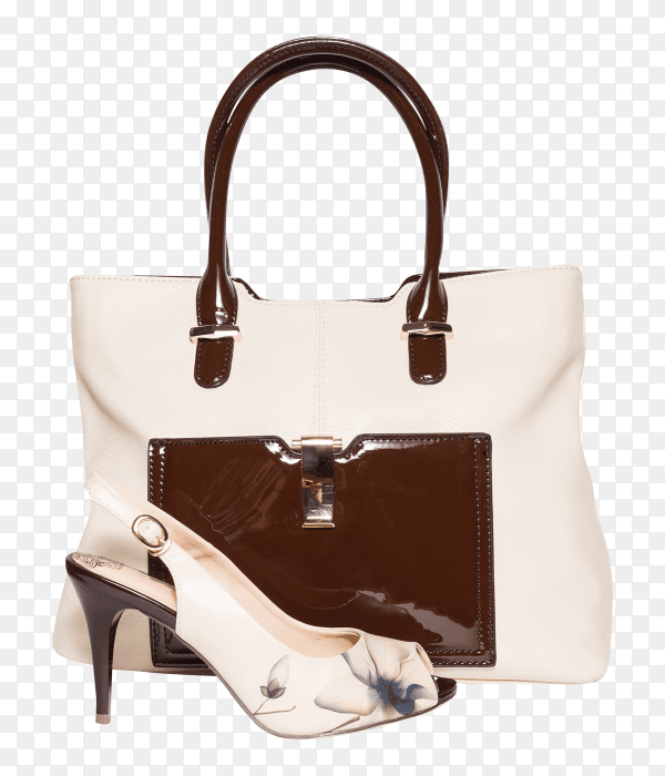 Beautiful handbag and shoes for woman premium image PNG