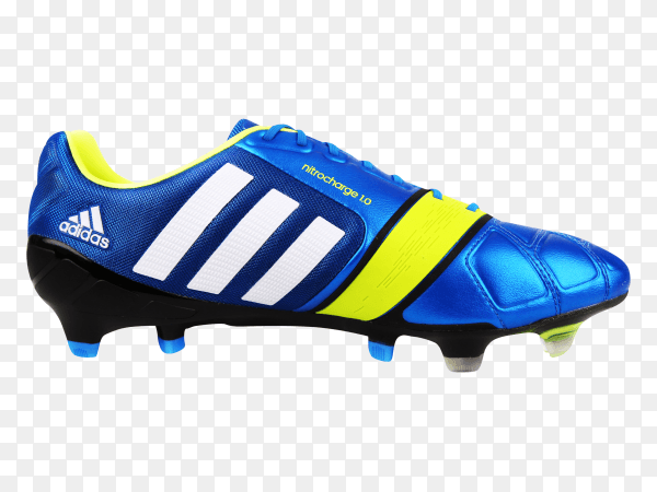 Blue adidas shoes on transparent background PNG