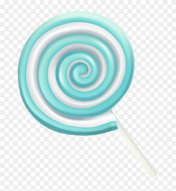 Blue lollipop on transparent PNG