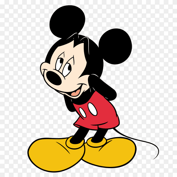 Cartoon mickey mouse on transparent background PNG