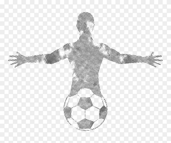 Celebrations football player Premium vector PNG