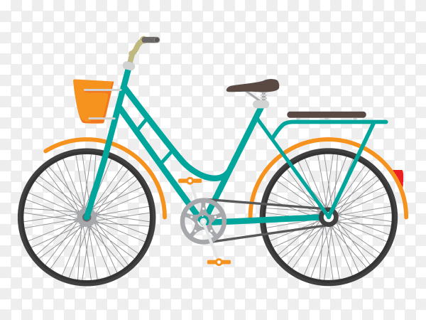 Classic bicycle on transparent background PNG