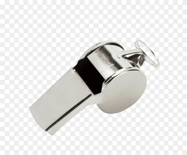 Classic coaches whistle on transparent background PNG