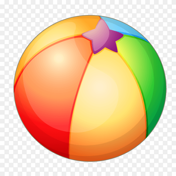 Colorful ball Premium vector PNG