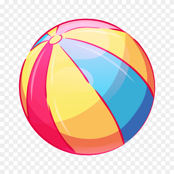Colorful ball on transparent background PNG