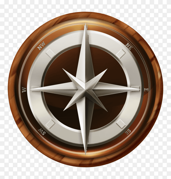 Compass design on transparent PNG