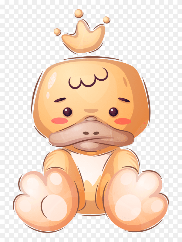 Cute beer teddy with crown Premium vector PNG