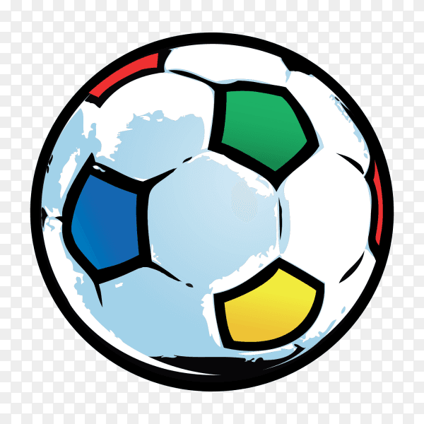 Flat soccer ball on transparent background PNG