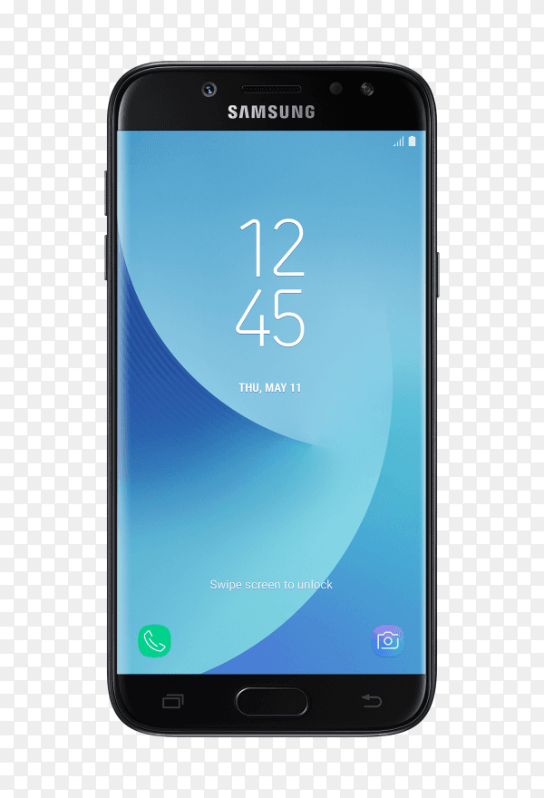 Galaxy j5 front black mobile phone Premium image PNG