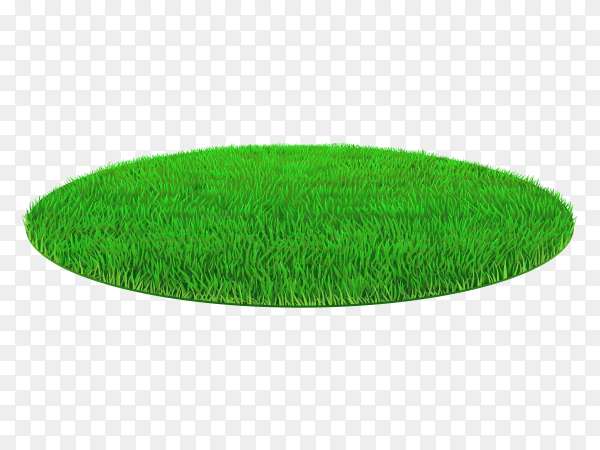 Geen lawn grass oval Clipart PNG