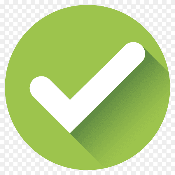 Green Correct check mark Premium vector PNG