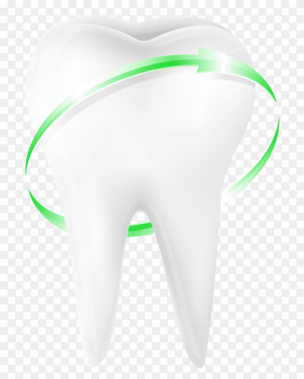 Green Protective vortex around tooth Clipart PNG