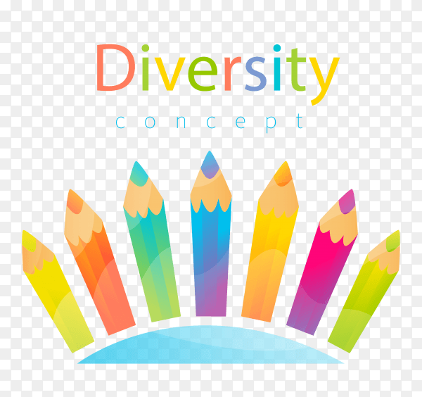 Hand drawn diversity concept on transparent background PNG