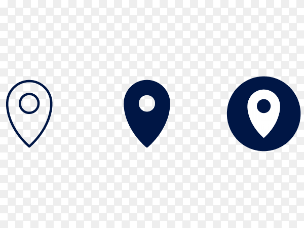 Location logo on transparent background PNG