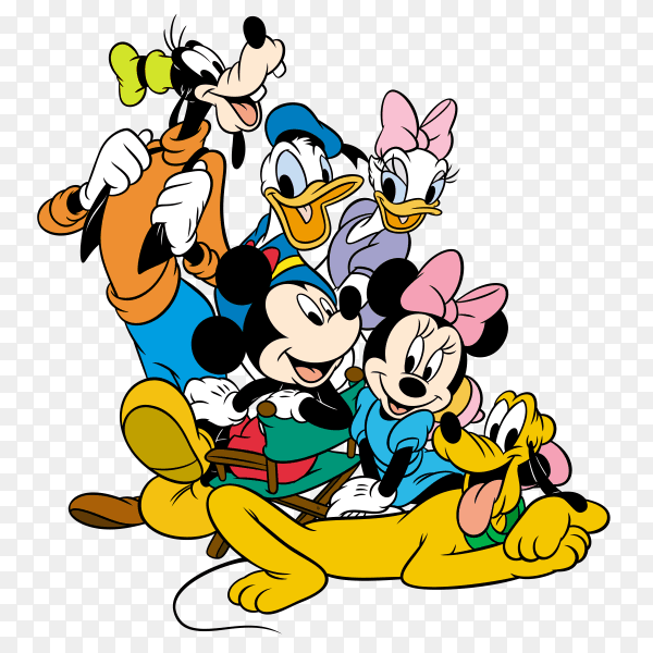 Mickey Mouse universe cartoon on transparent background PNG