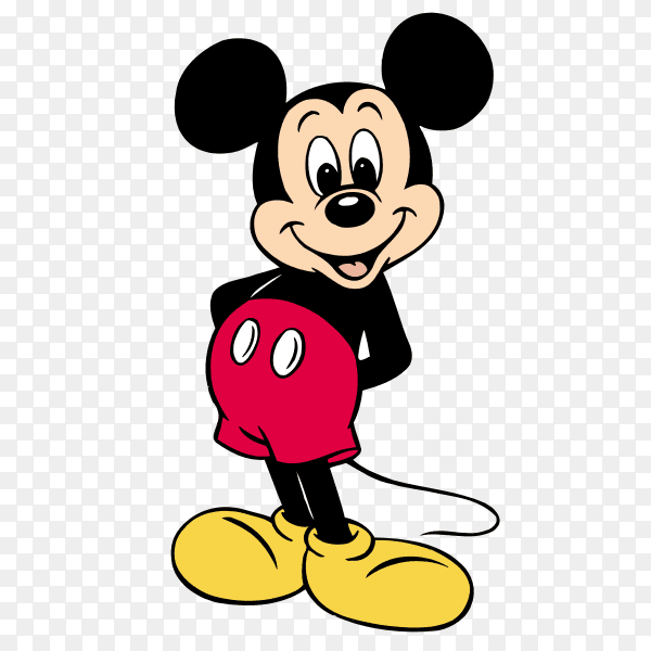 Mickey mouse cartoon on transparent PNG