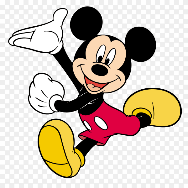 Mickey mouse cartoon on transparent background PNG