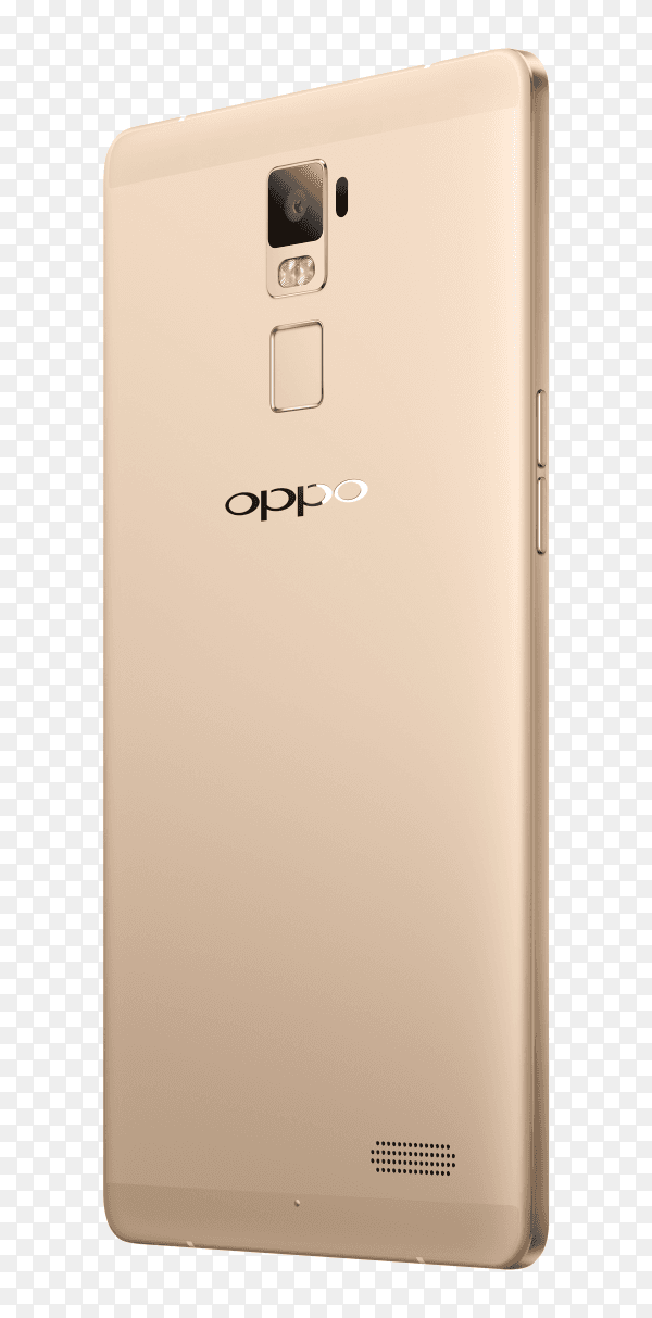 Mobile phone OPPO R7 Plus back on transparent background PNG