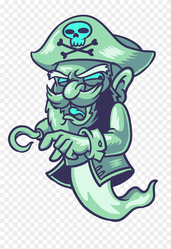 Pirate ghost on transparent background PNG