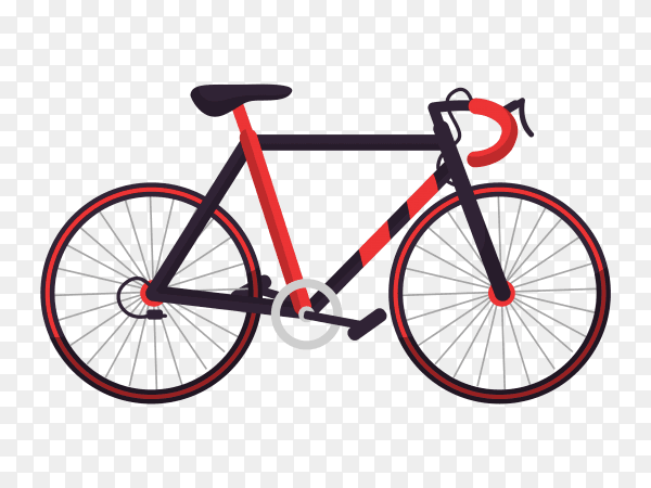 Red bicycle Premium vector PNG