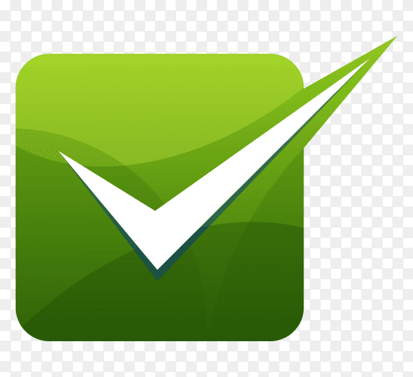 Right mark design on transparent background PNG