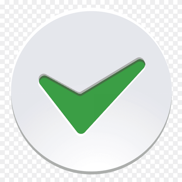 Right mark icon on transparent background PNG