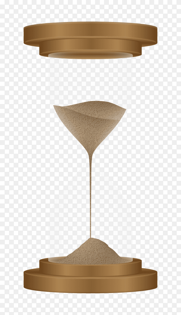 Sand hourglass on transparent background PNG