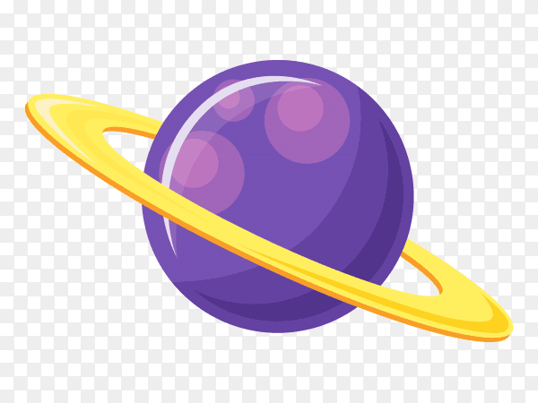 Saturn design on transparent background PNG