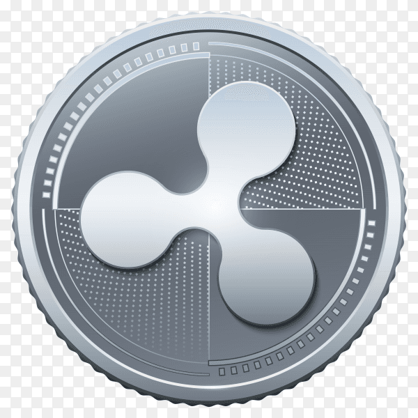 Silver ripple coins on transparent background PNG