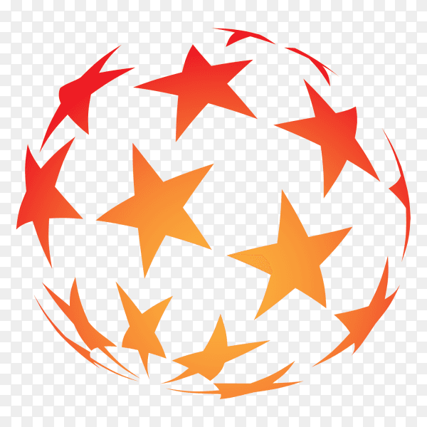 Stars ball Premium vector PNG