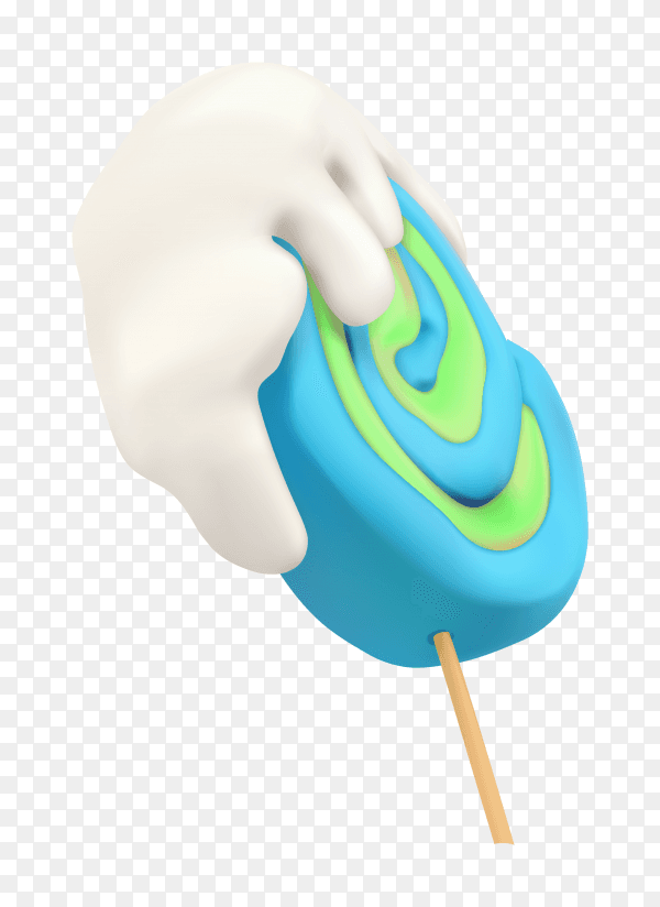 Sweet candy with wooden stick Clipart PNG